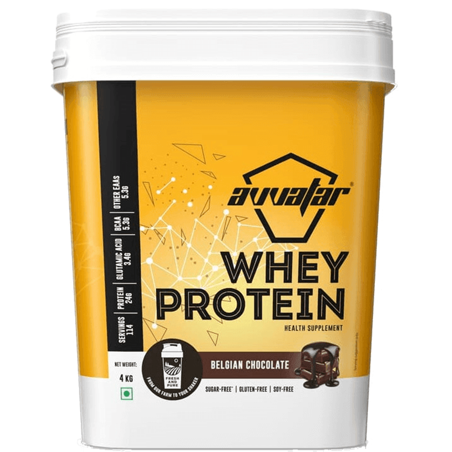 AVVATAR 100% WHEY PROTEIN | 4Kg | Malai Kulfi Flavour