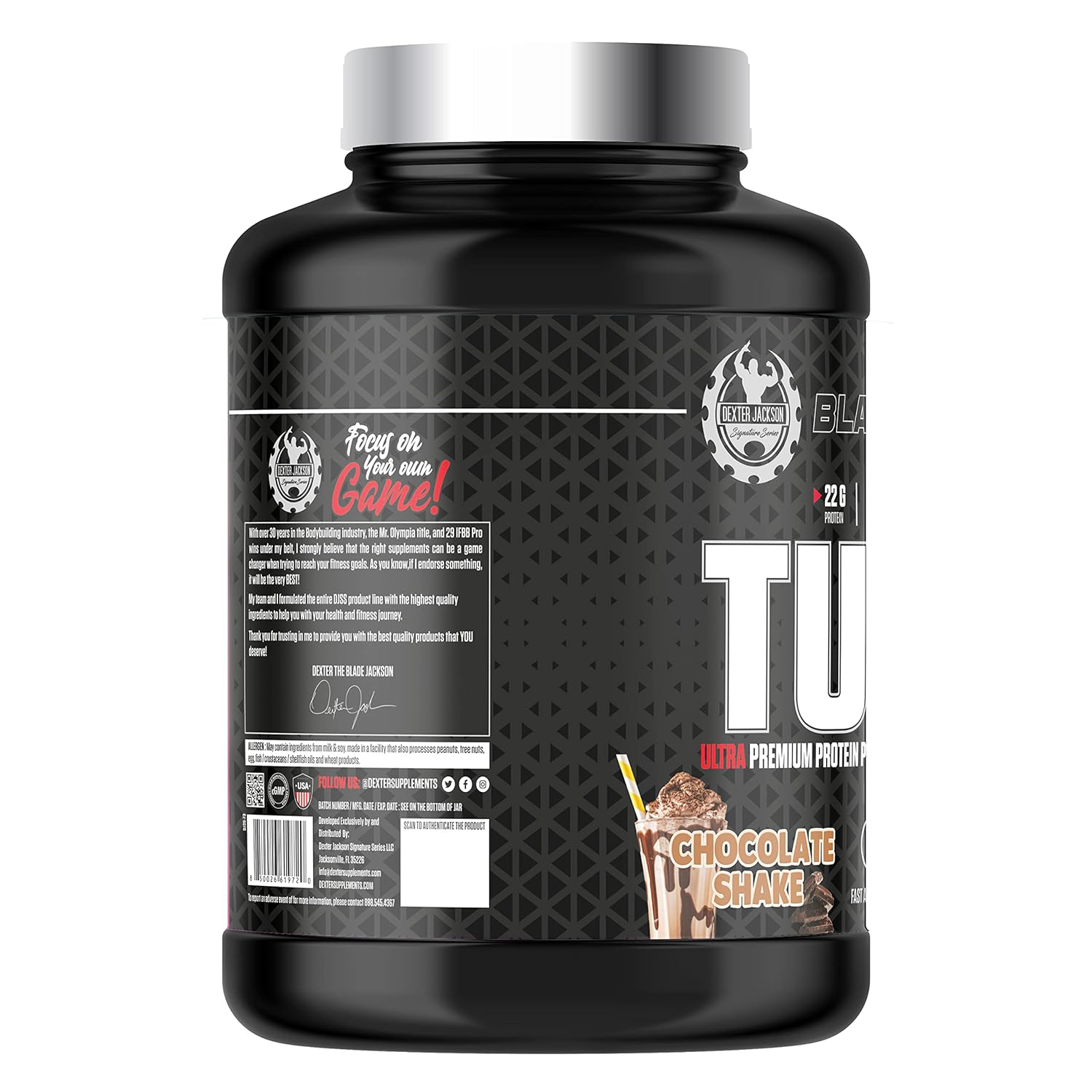 DEXTER JACKSON BLACK SERIES TURBO WHEY PROTEIN | 5 LBS | Chocolate Flavour | Serving 48