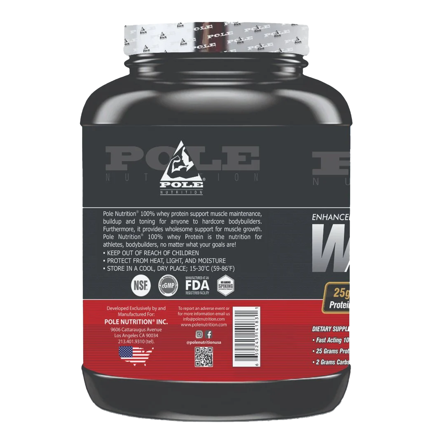 POLE NUTRITION 100%WHEY PROETIN | 5LBS | Chocolate Flavour