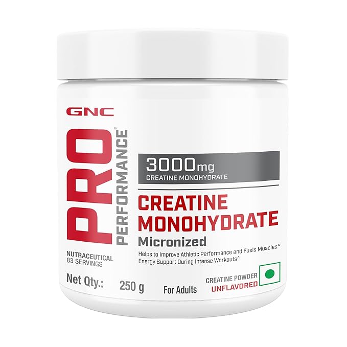 GNC Pro Performance Pure Micronized Creatine Monohydrate | 250 gm | 83 Serving 