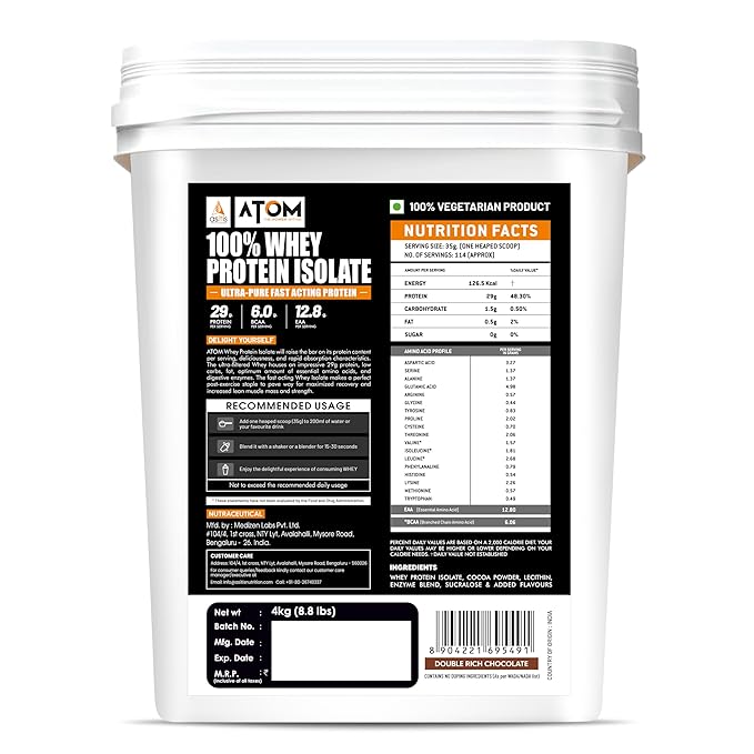 ASITIS ATOM 100% WHEY PROTEIN ISOLATE 4KG