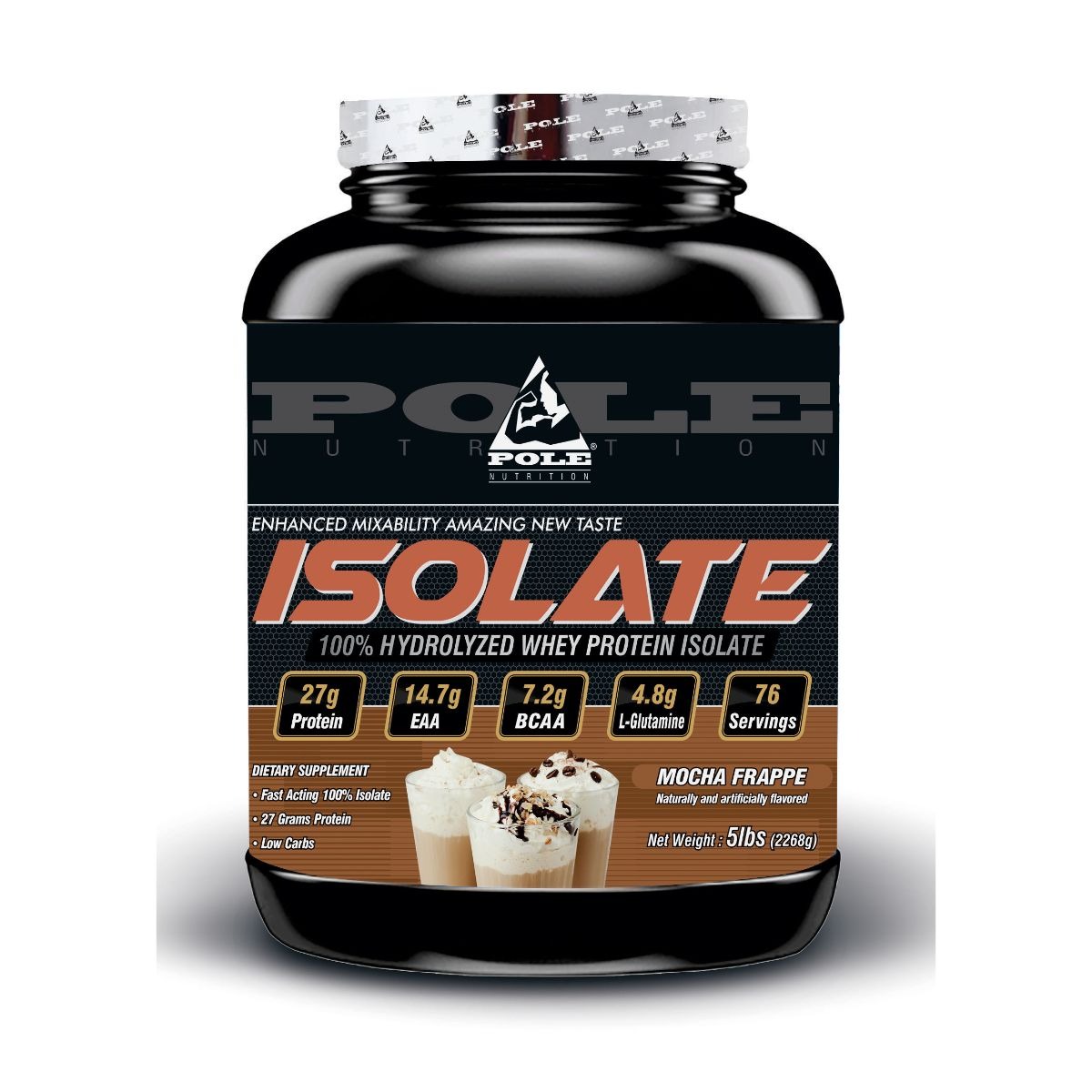 POLE NUTRITION ISOLATE 100% HYDROLYZED WHEY PROTEIN 5LBS 76 serving