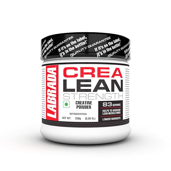 Labrada CreaLean Powder (Post Workout, Sustain longer workout, Muscle Repair & Recovery, 3g Creatine Monohydrate,For 83 Servings) - 0.55 lbs (250 gm)